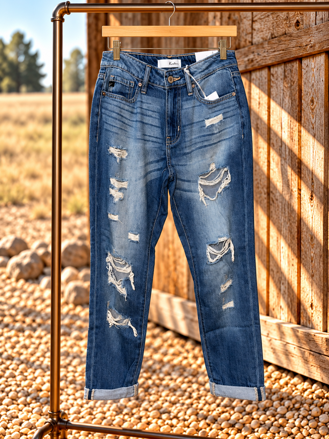 KanCan Backroad Distressed Relaxed Jeans
