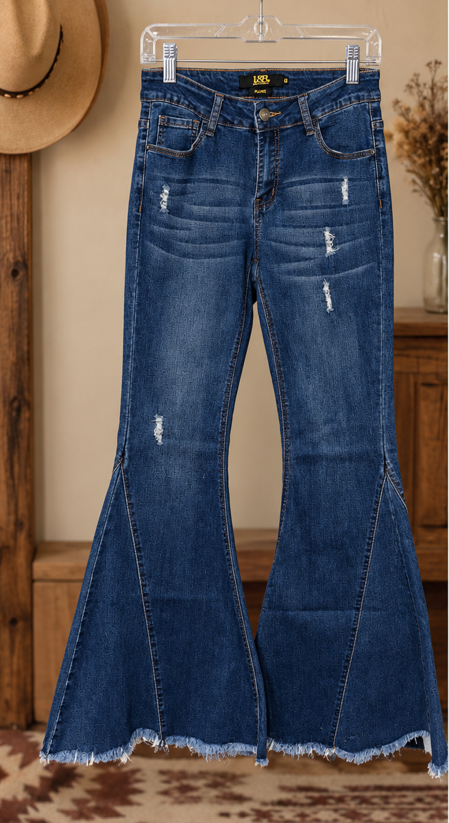 L&B Dark Wash Extreme Flare Jeans