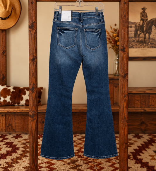 KanCan High Rise Dark Wash Flare Jeans