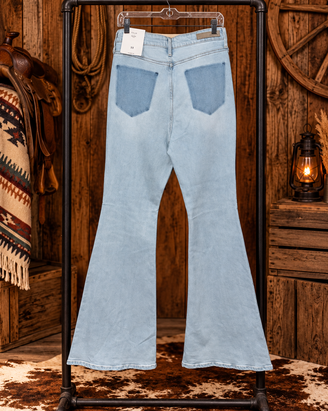 Cello High Rise Flare Jeans