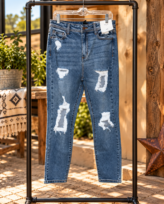 Cello Distressed Stretch Jeans