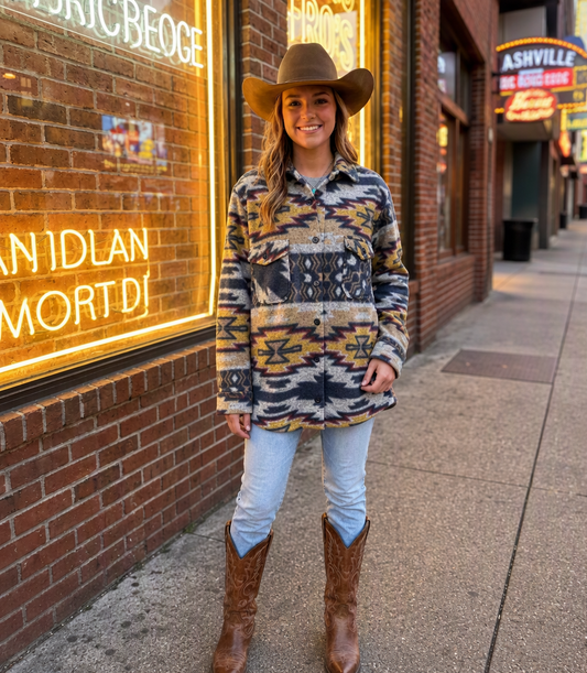 Midnight Mesa Southwestern Shacket
