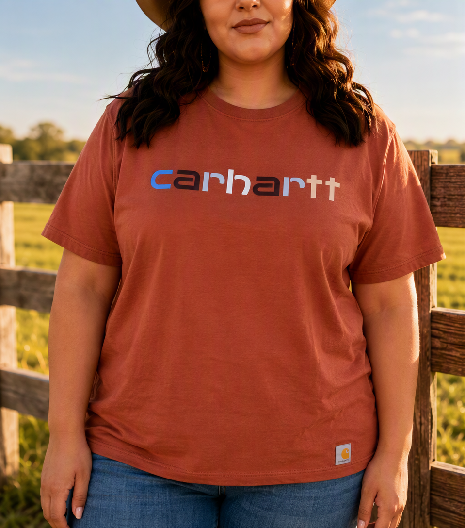 Carhartt Rust Logo Graphic Tee