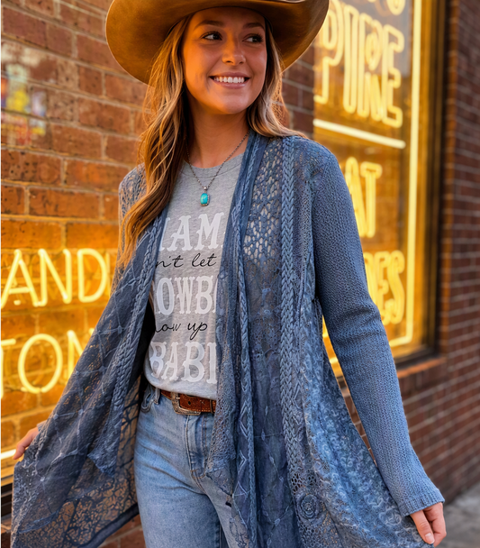 Blue Skies Ahead Lace Cardigan