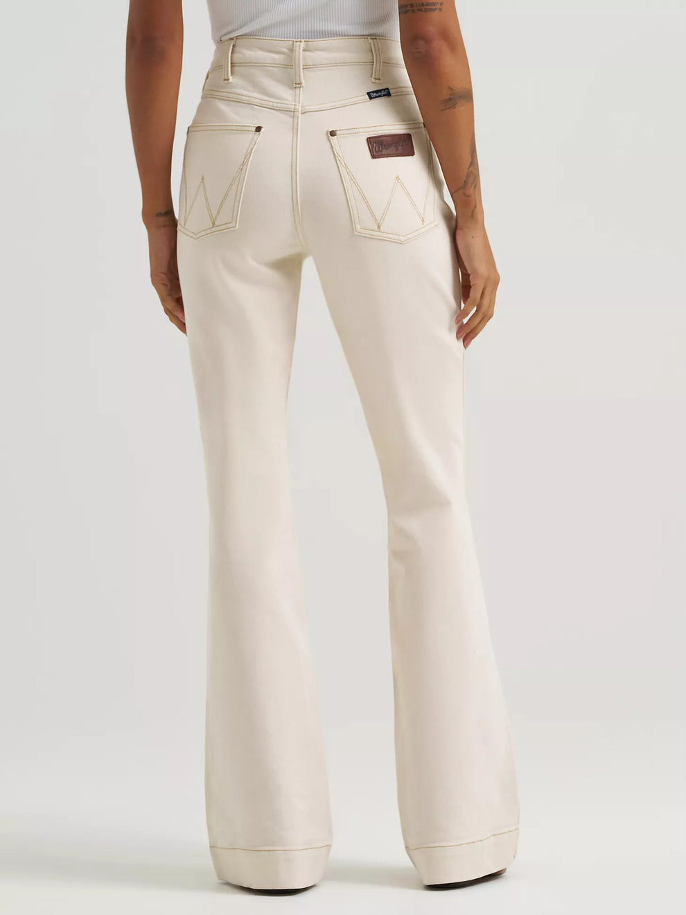 Wrangler Bailey High Rise Cream Trousers