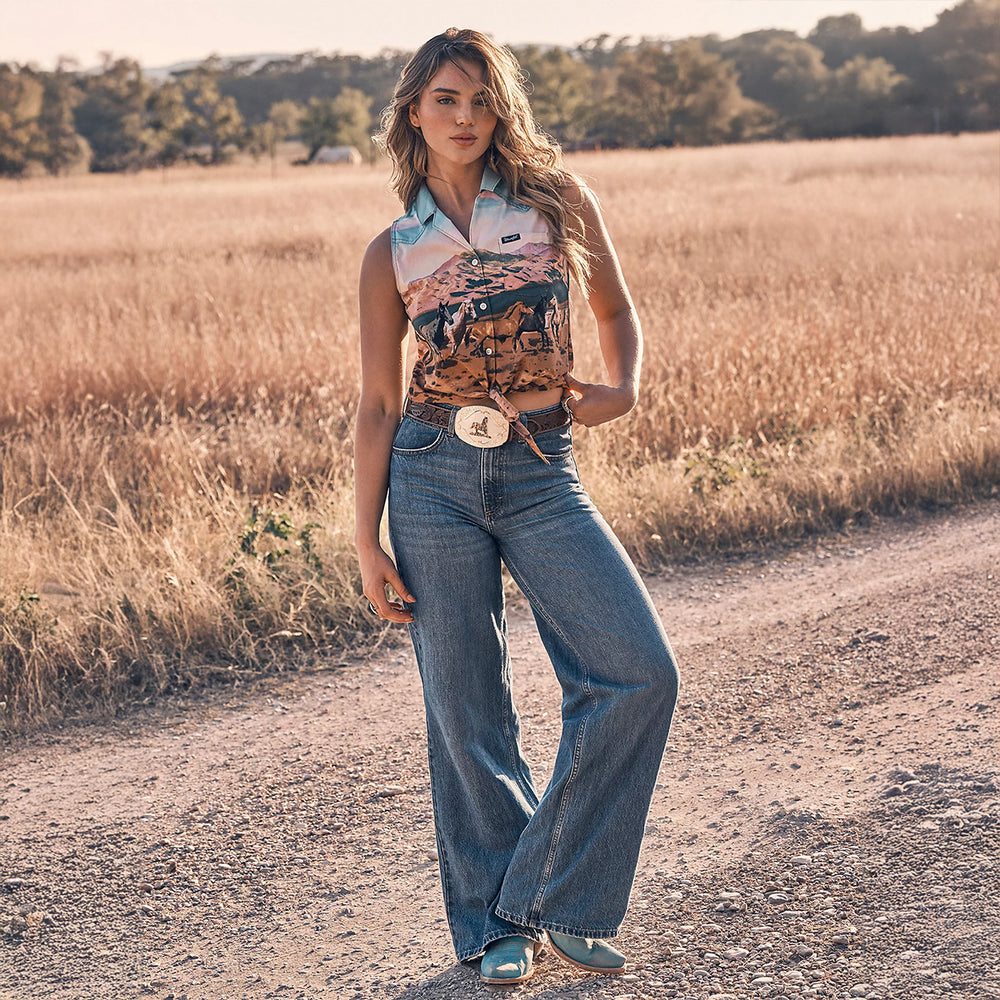 Wrangler Retro Bailey High Rise Wide Leg Jeans