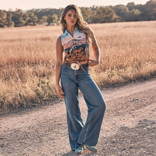 Wrangler Retro Bailey High Rise Wide Leg Jeans
