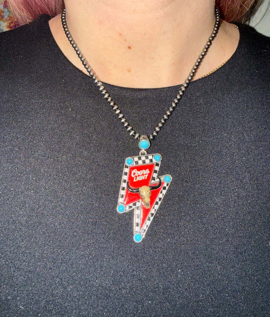 Western Lightning Bolt Necklace