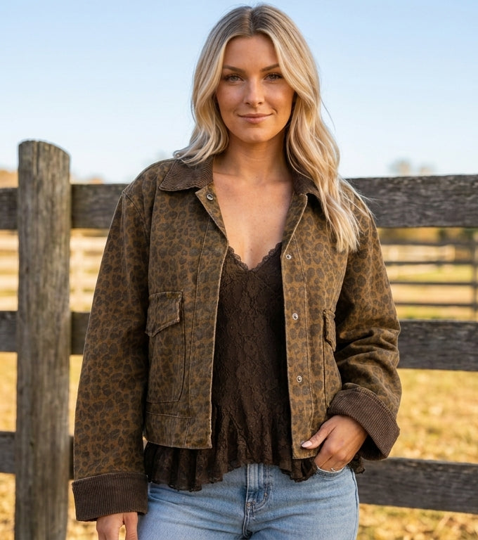 Wild Side Cheetah Barn Jacket