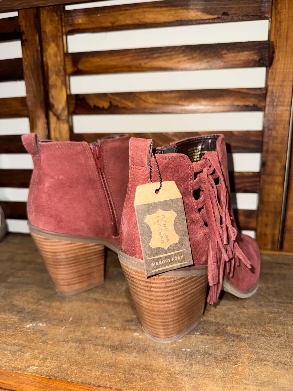 The Renegade Fringe Bootie - Dusty Rust