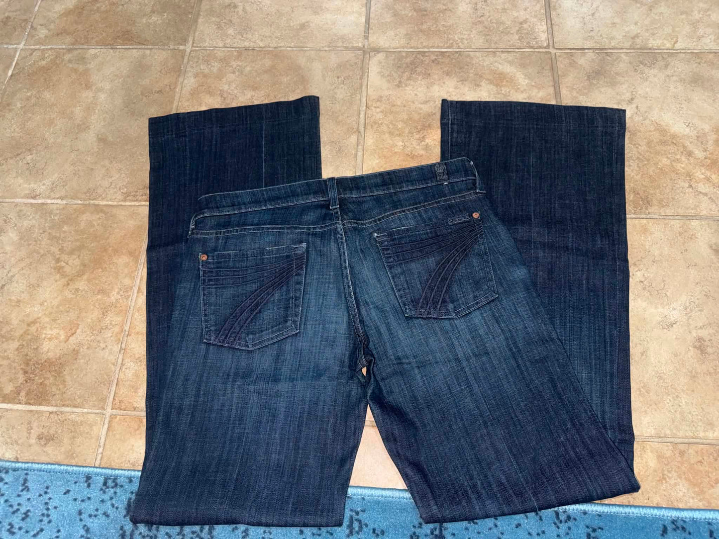 7 For All Mankind Dojo Wide Leg Jeans - 30