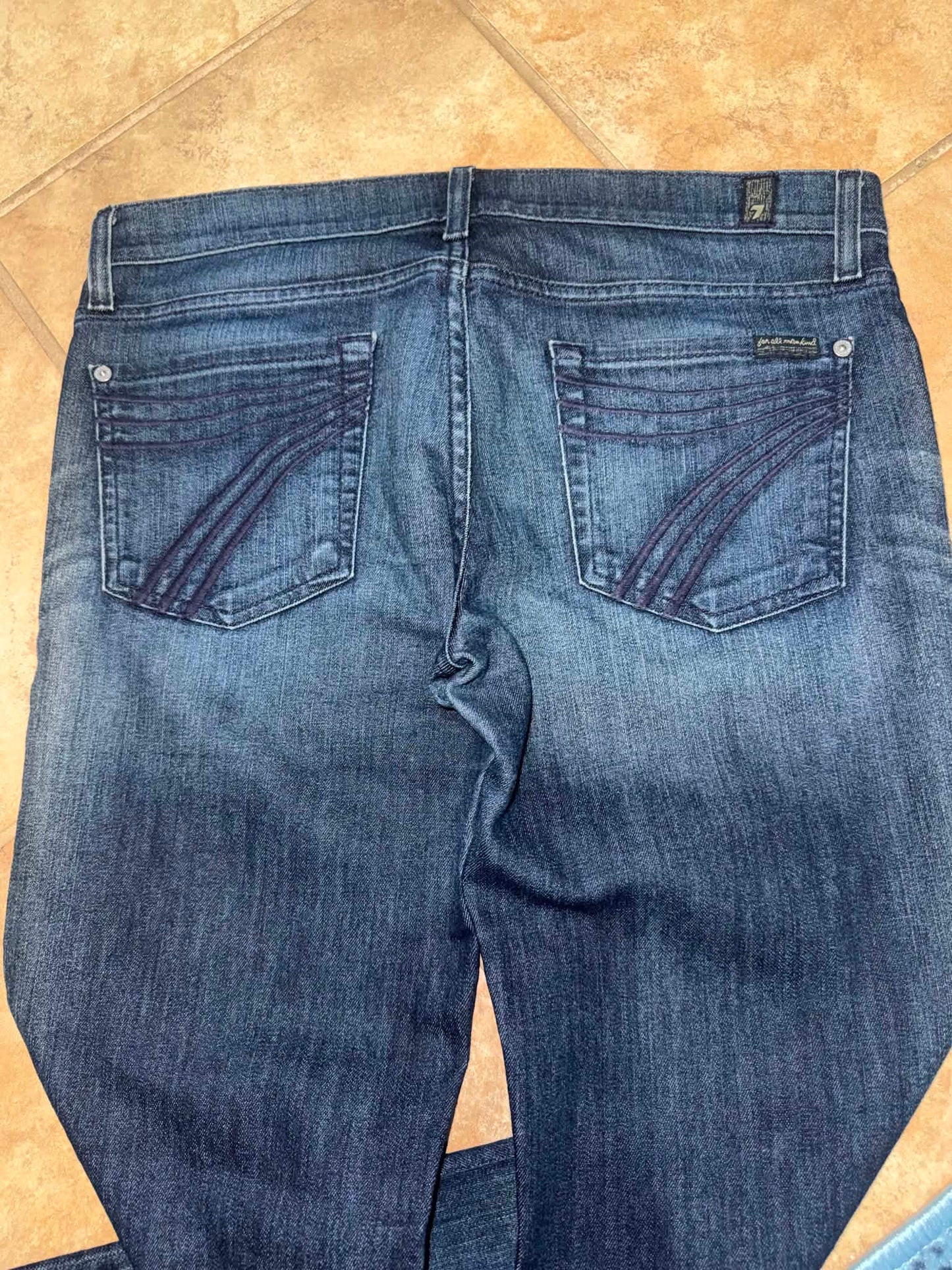 7 For All Mankind Dojo Dark Wash Jeans - 30