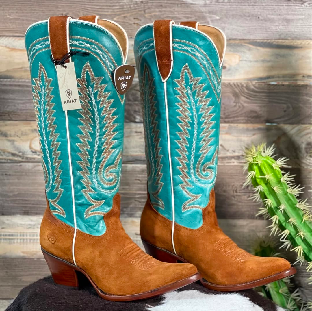 Ariat Ambrose Penny Suede Snip Toe Boots