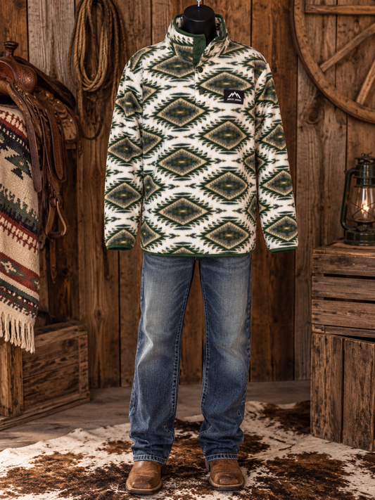 Men’s Pine Country Southwestern Fleece Pullover