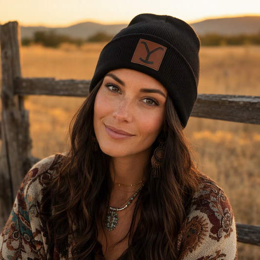 Yellowstone Y Brand Patch Beanie – Black