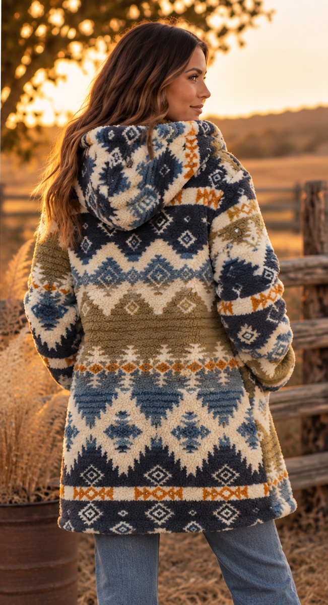 Open Range Hooded Sherpa Coat