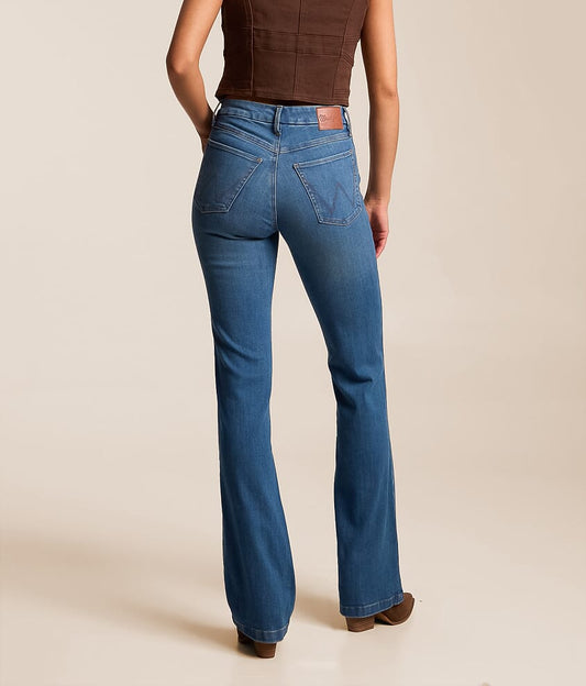 Wrangler High Rise Boot cut Stretch Jeans