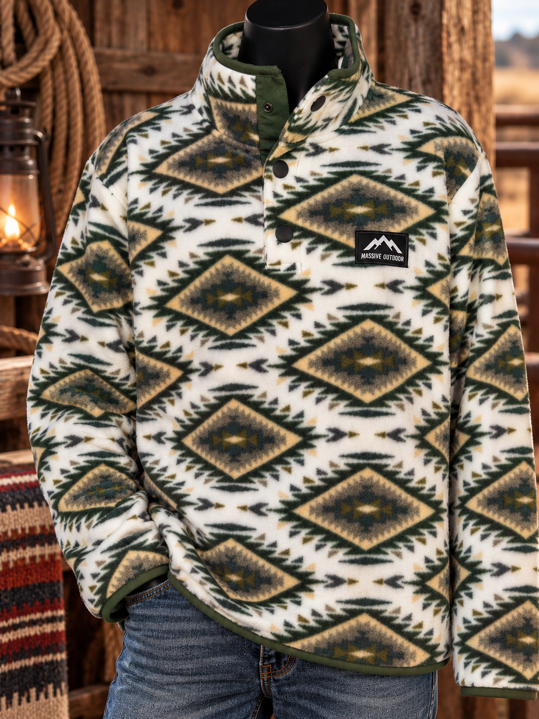 Men’s Pine Country Southwestern Fleece Pullover