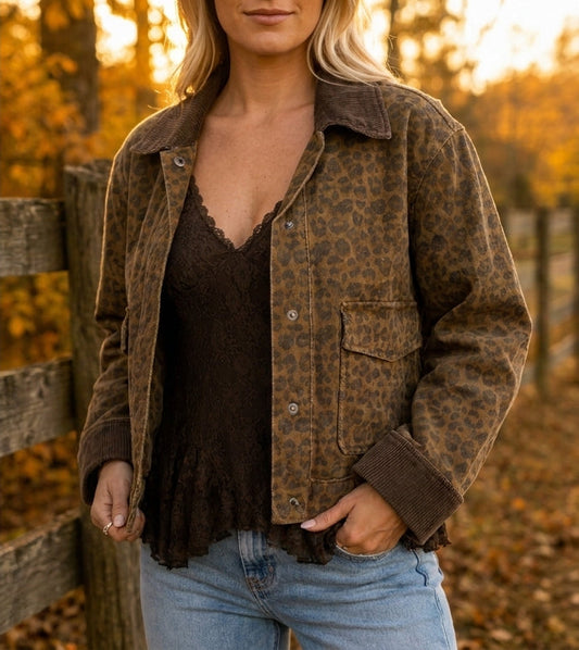Wild Side Cheetah Barn Jacket