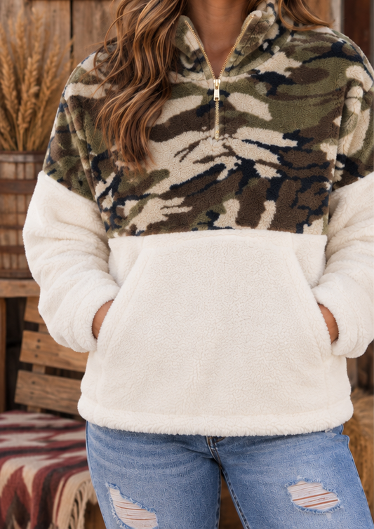 Wild Side Camo Sherpa Pullover