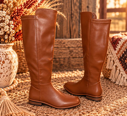 The High Plains Cognac Riding Boot
