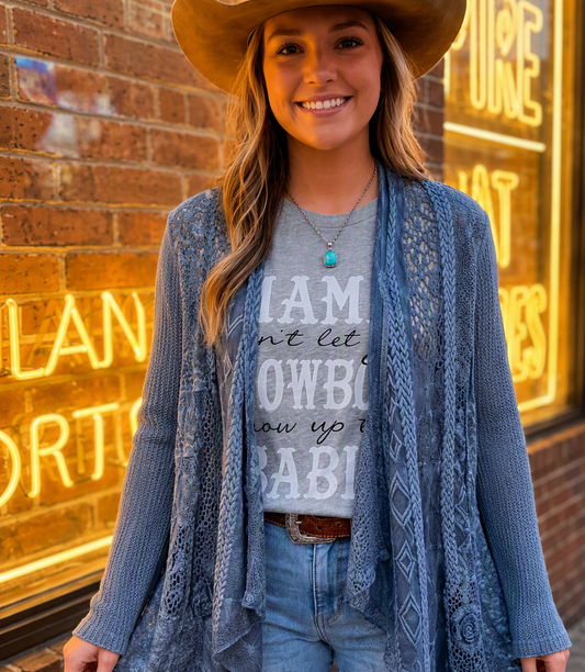 Blue Skies Ahead Lace Cardigan