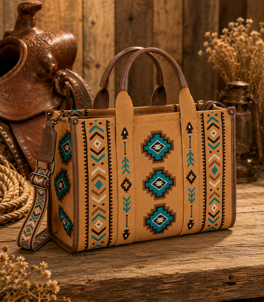 Montana West Turquoise Trail Aztec Tote