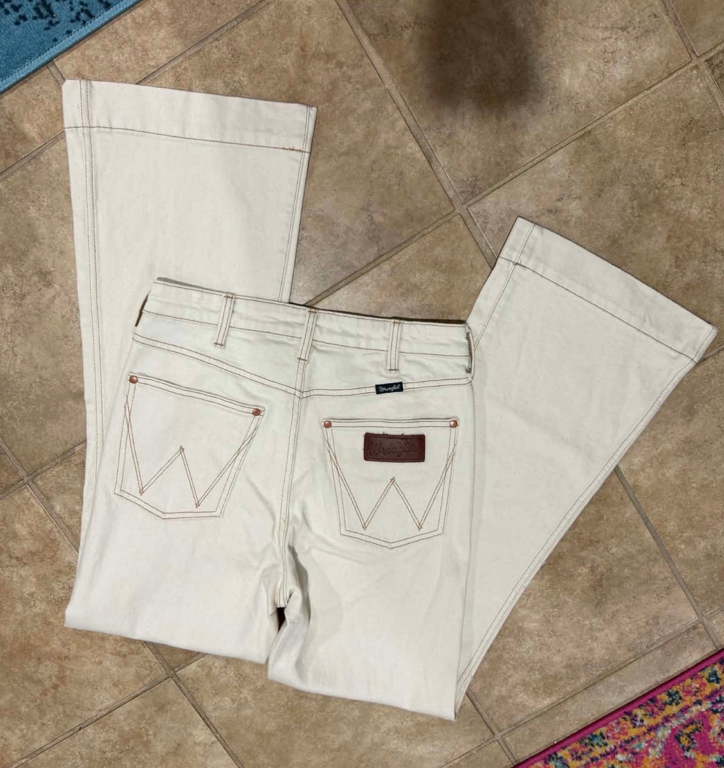 Wrangler Bailey High Rise Cream Trousers