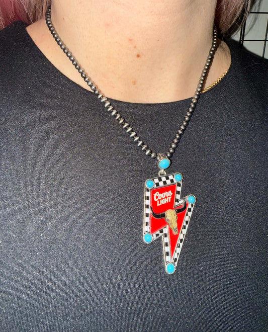 Western Lightning Bolt Necklace