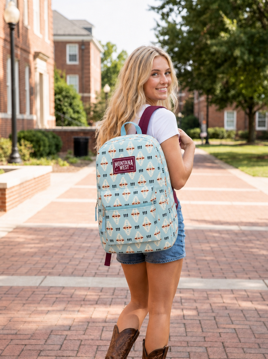 Montana West Backpack - Blue Aztec