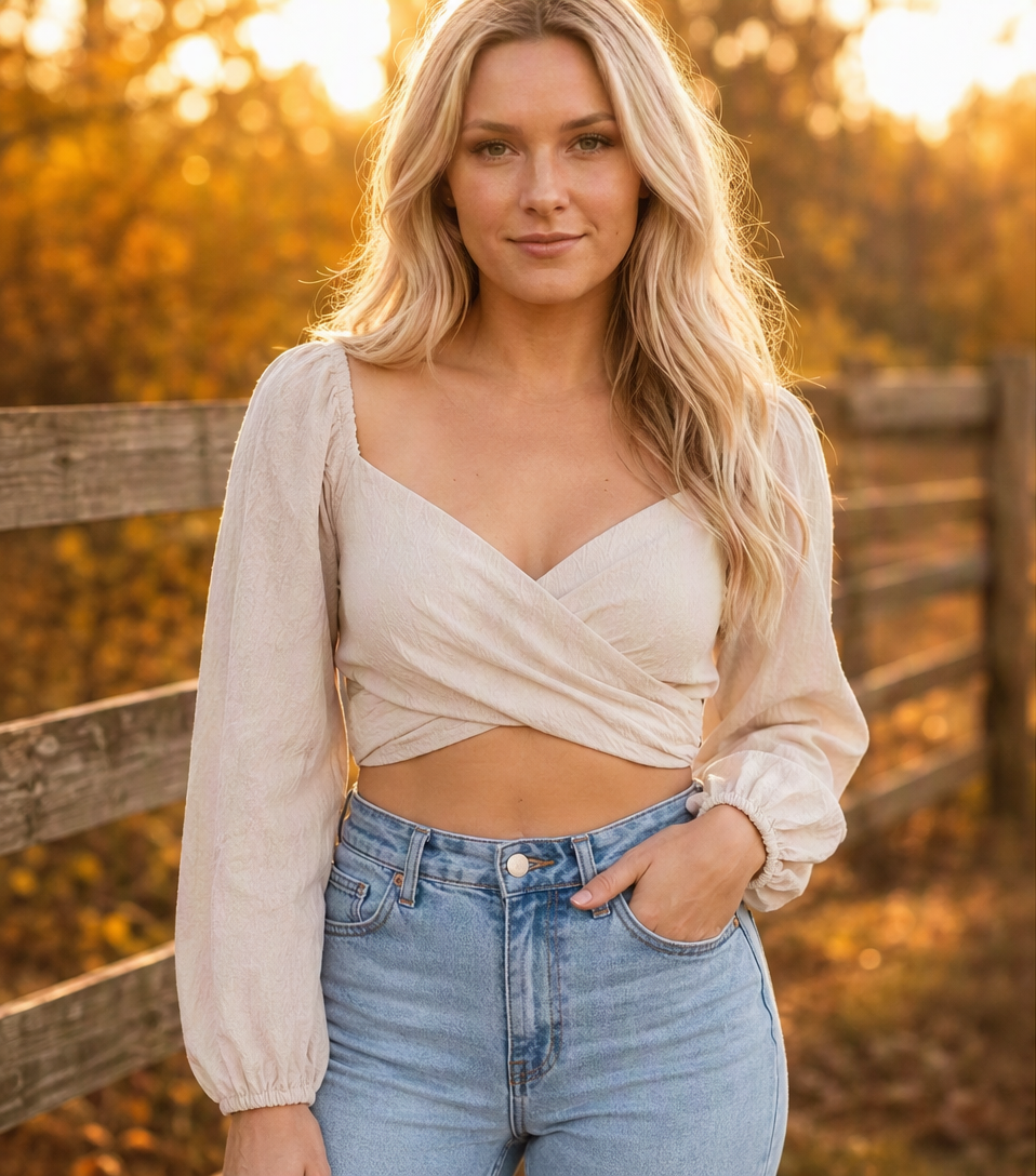 Tie Me Up Wrap Front Top - 3 Colors