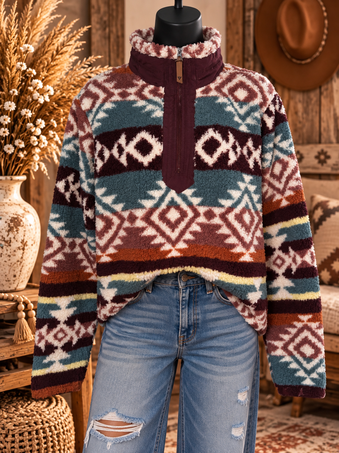 After Sundown Sherpa Pullover