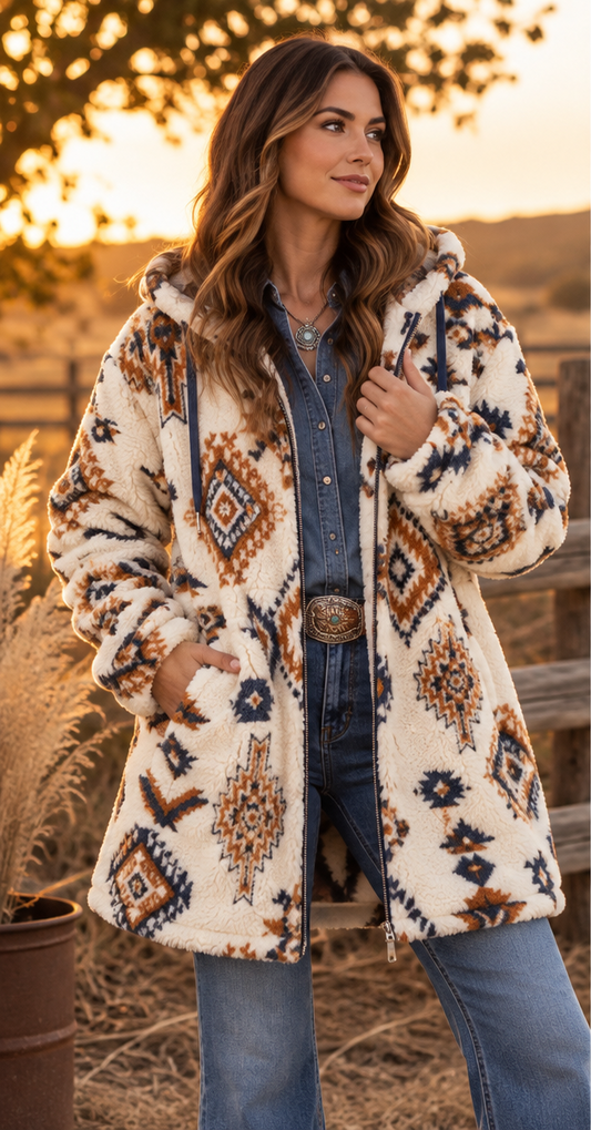 Canyon Creek Hooded Sherpa Coat