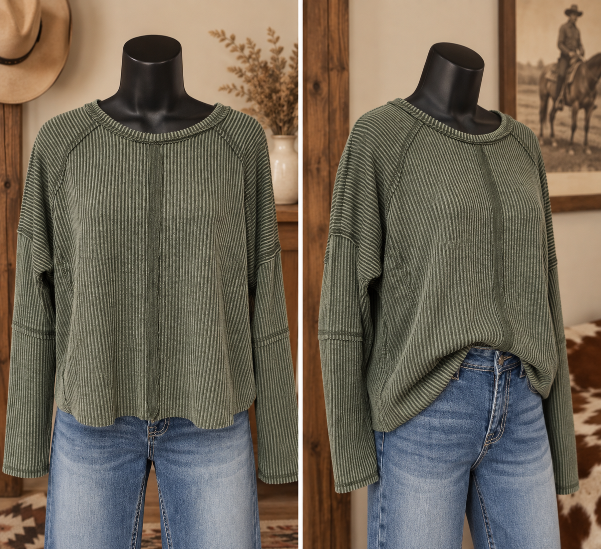 Ridgeline Mineral Wash Ribbed Top