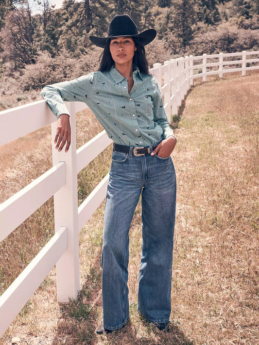 Wrangler Retro Bailey High Rise Wide Leg Jeans