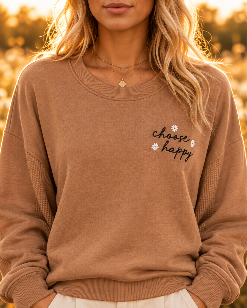Choose Happy Cozy Crewneck