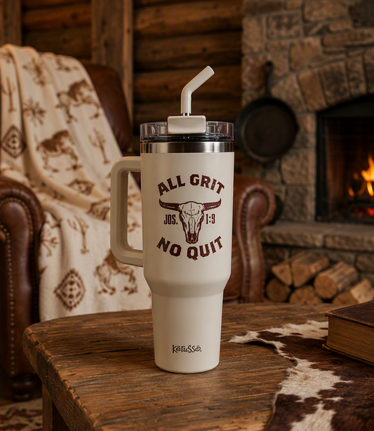 All Grit, No Quit 40 oz Western Tumbler