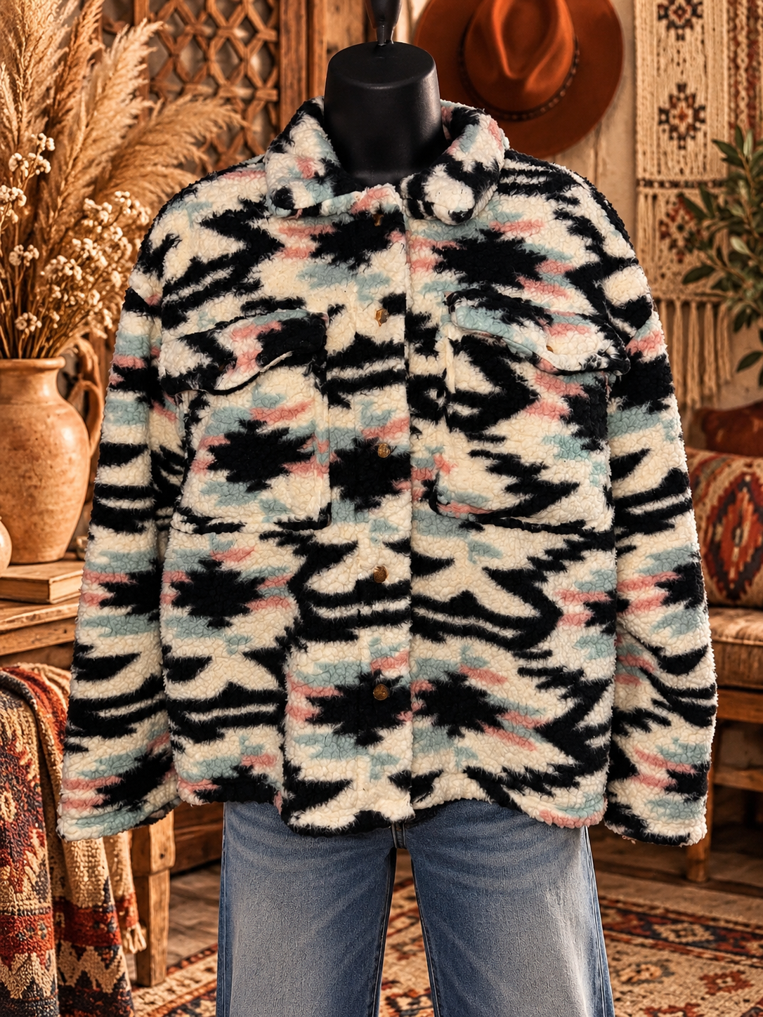 Wild Heart Aztec Sherpa Jacket