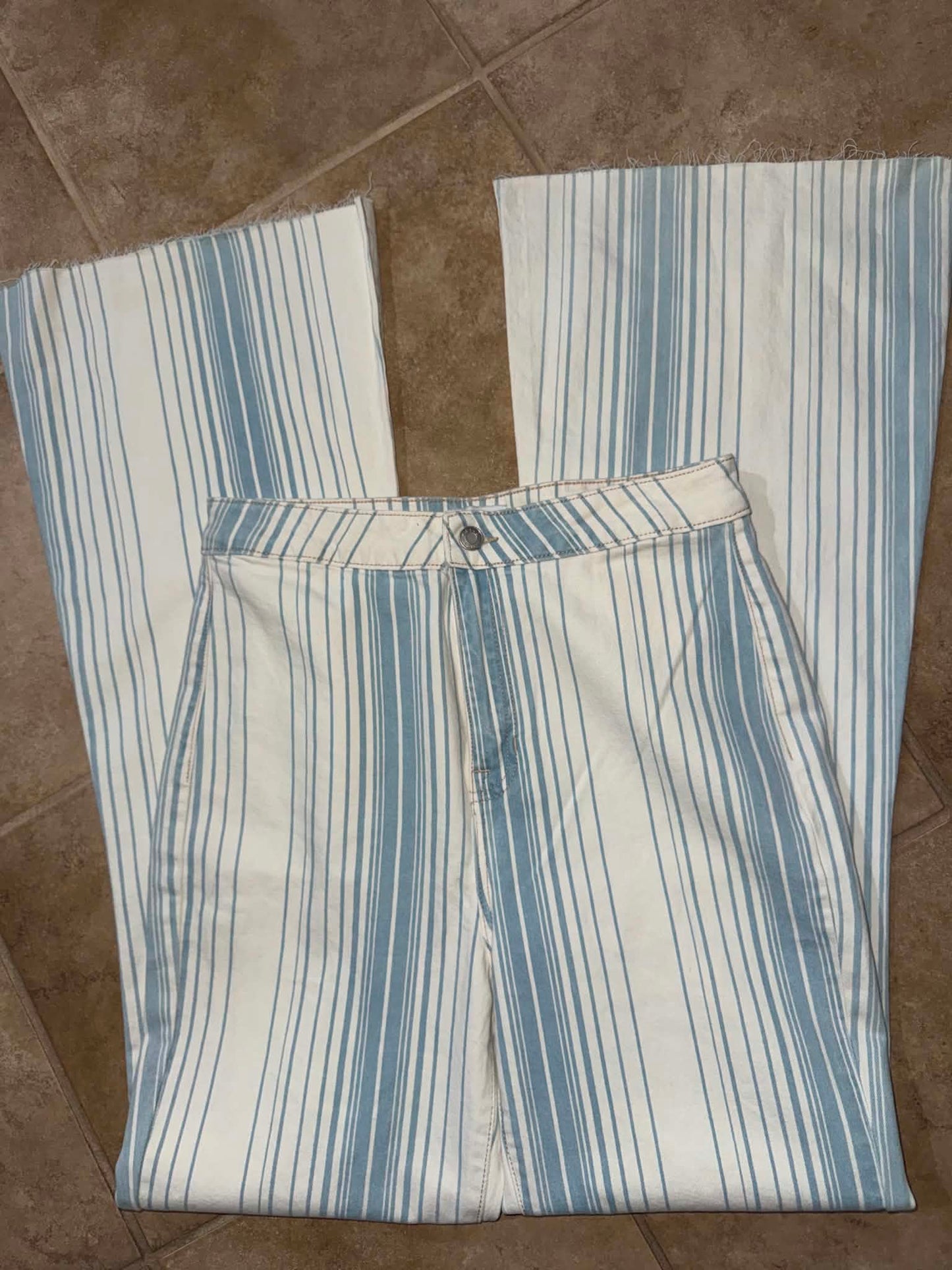 The High Desert Pinstripe Flares – Sky
