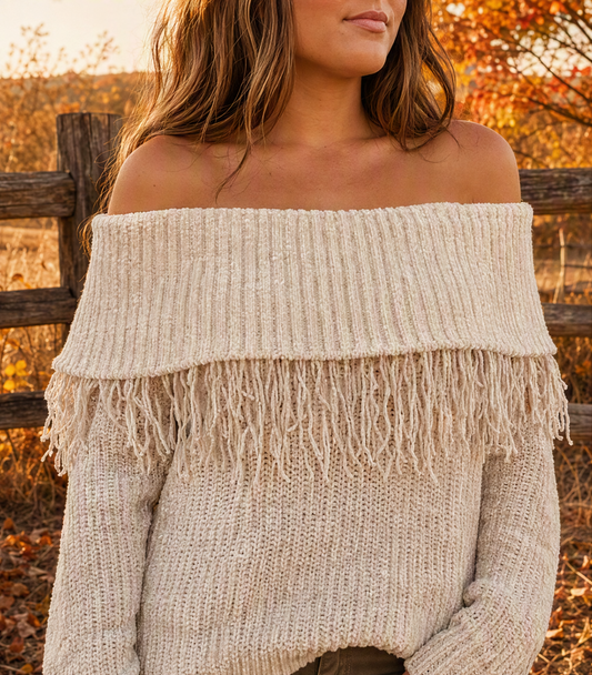 Free Spirit Chenille Fringe Sweater