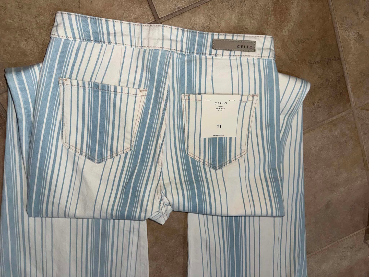 The High Desert Pinstripe Flares – Sky