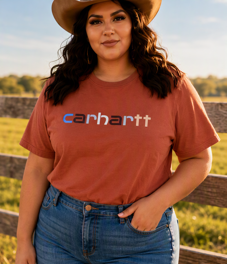 Carhartt Rust Logo Graphic Tee