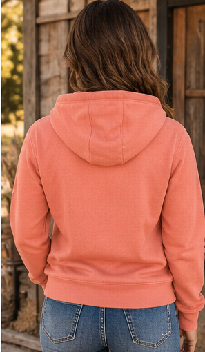Carhartt Logo Sleeve Pullover Hoodie – Coral